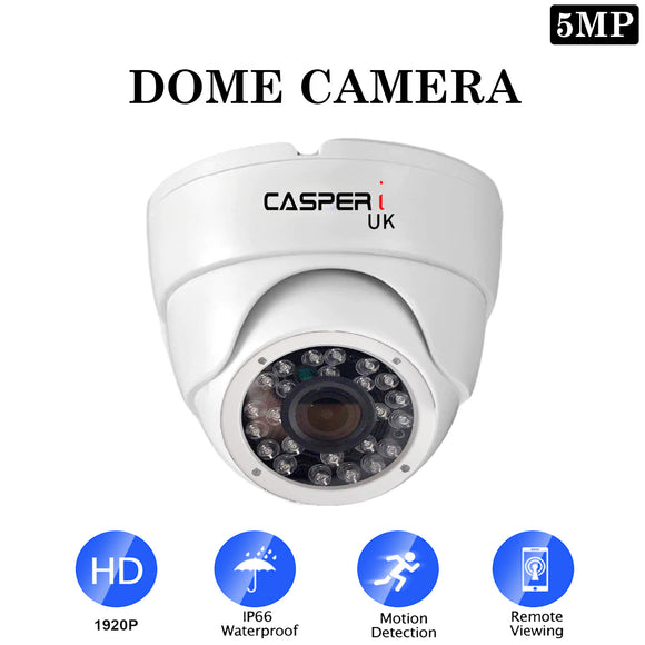 Dome CCTV 5MP White Camera 1920P 2.8-12mm Lens HD TVI AHD CVI 4IN1 30M IR
