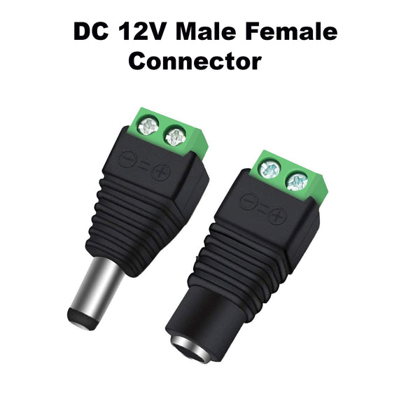 CCTV 12V DC Power Jack Connector Male Female Solderless Plug Adapter Socket Sale