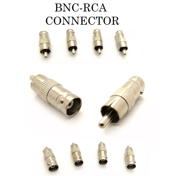 BNC Female to RCA PHONO Male Plug Connector CCTV Camera Cable VIDEO ADAPTER