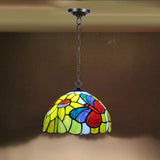 Tiffany Style Pendant Lamps Butterfly Style Stained Glass For Living Room